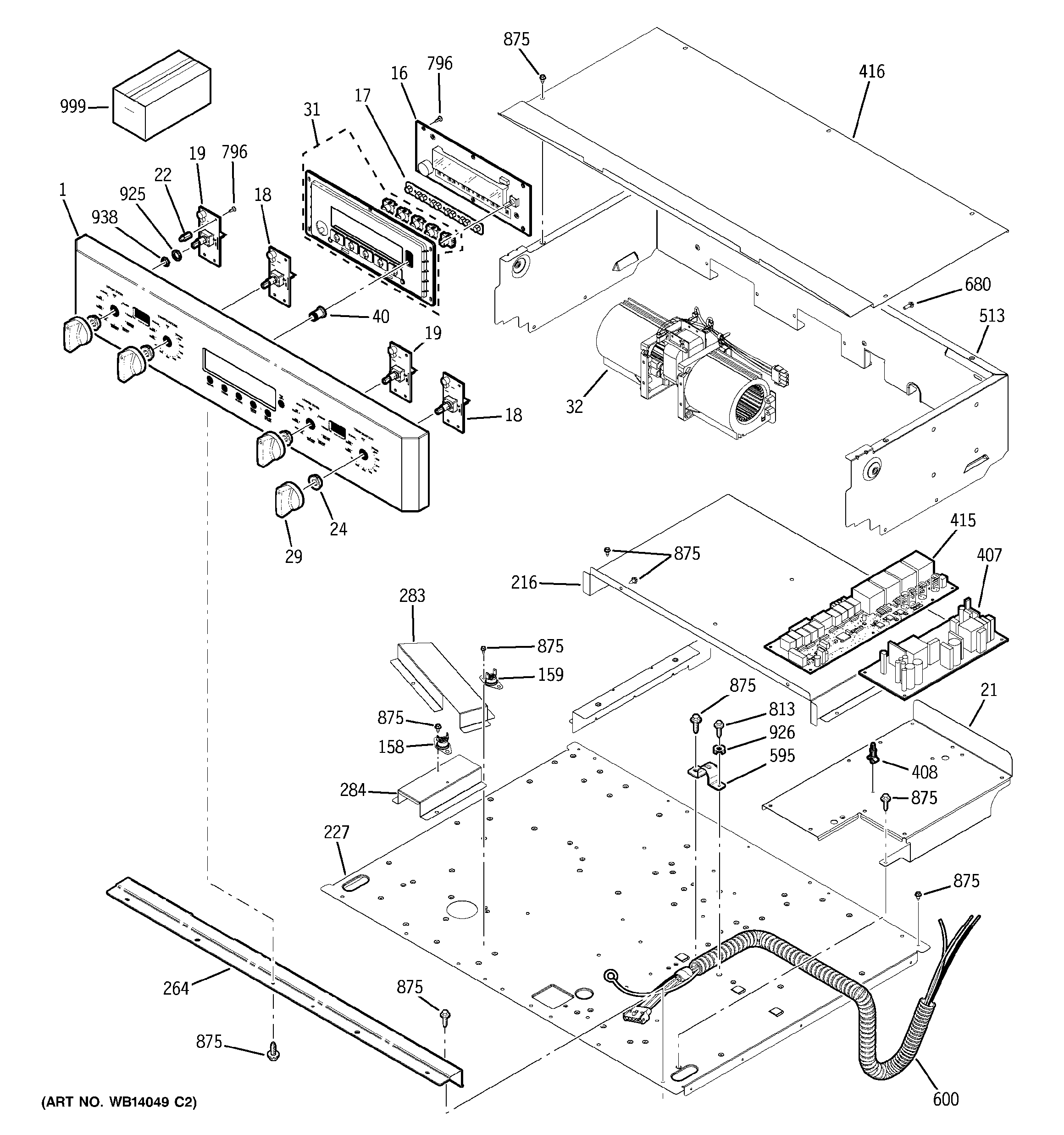 GE ZET2PM1SS control panel diagram