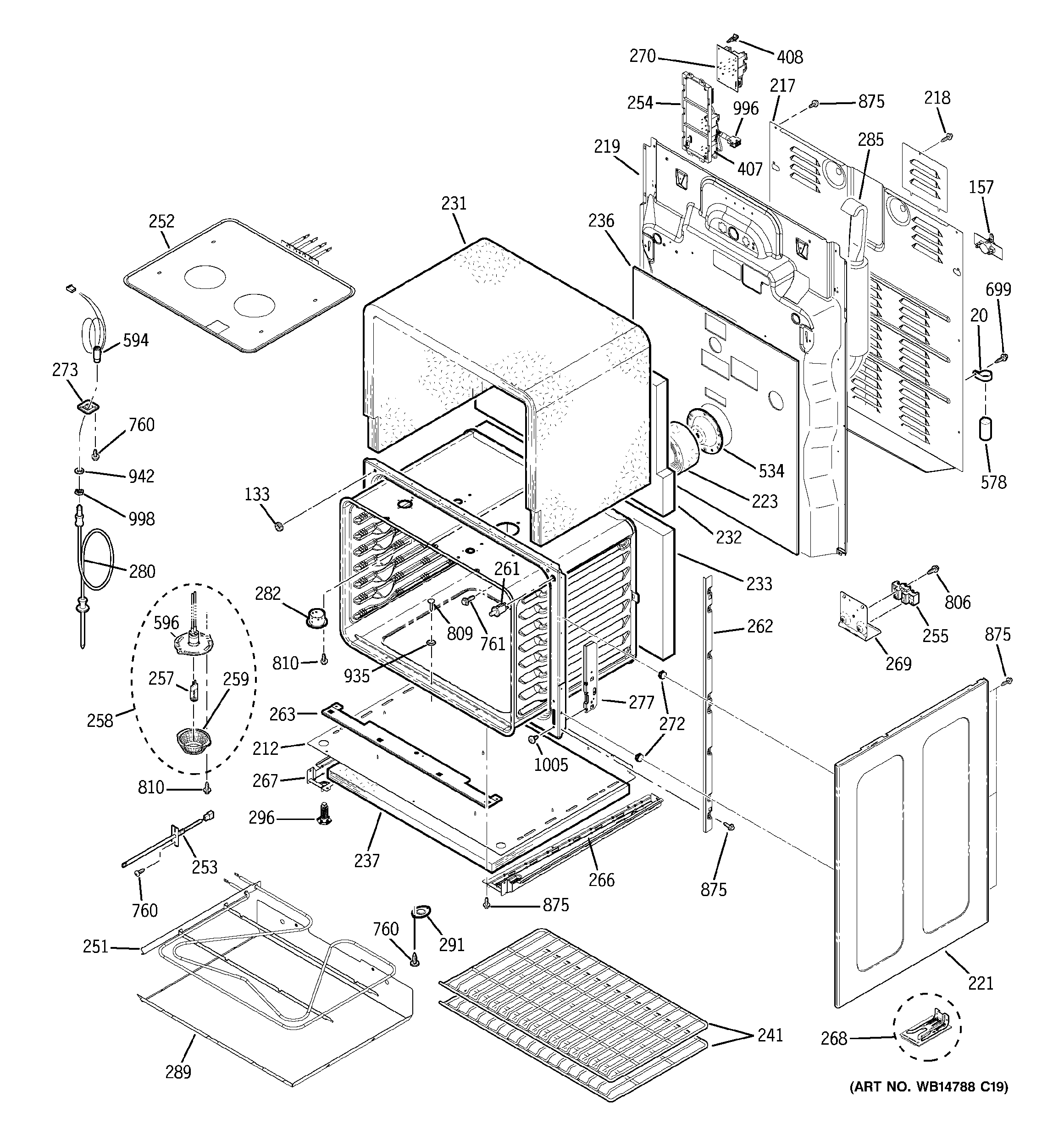 GE PB978SP4SS lower oven diagram