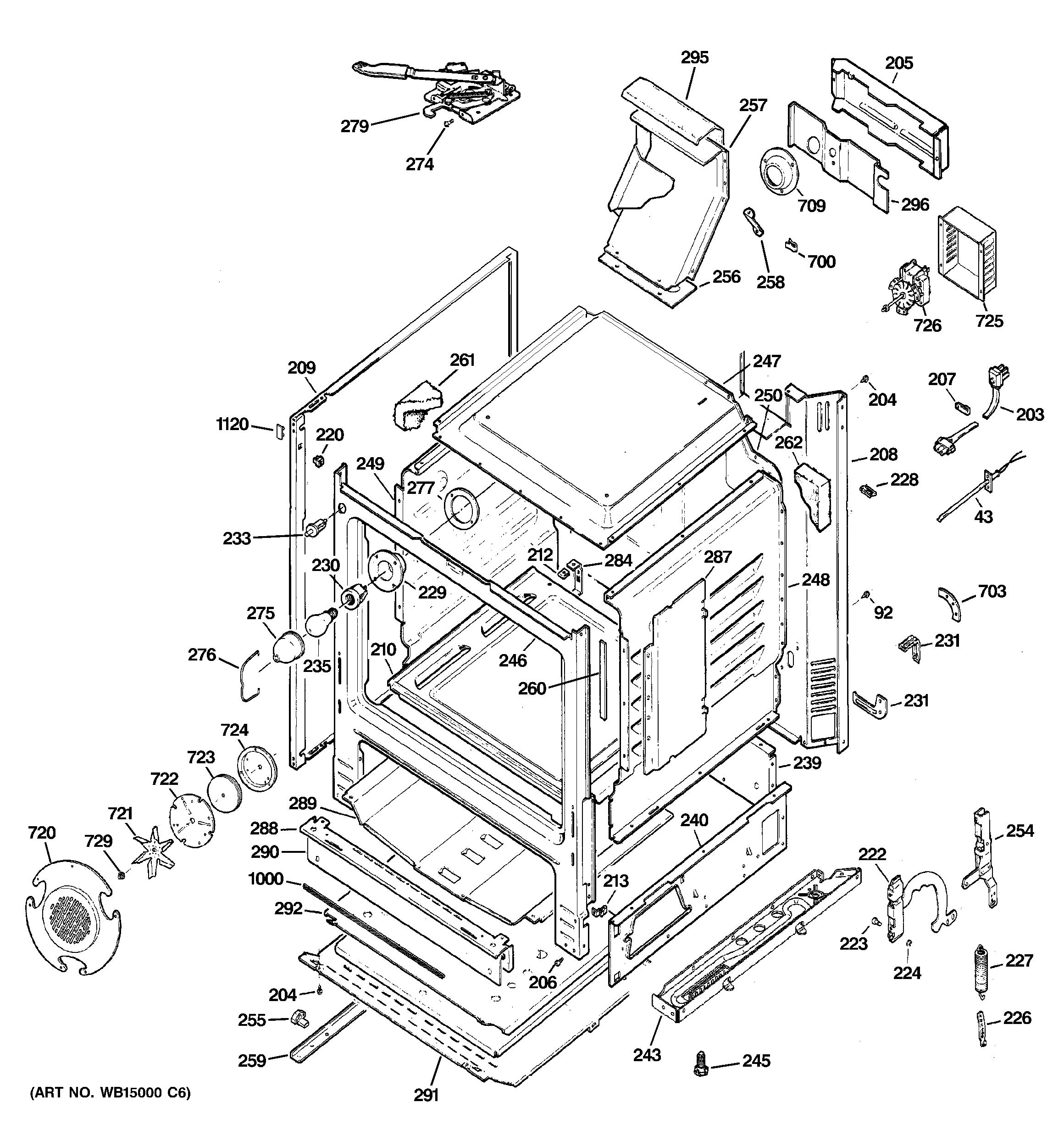 GE JGB600SET1SS body parts diagram