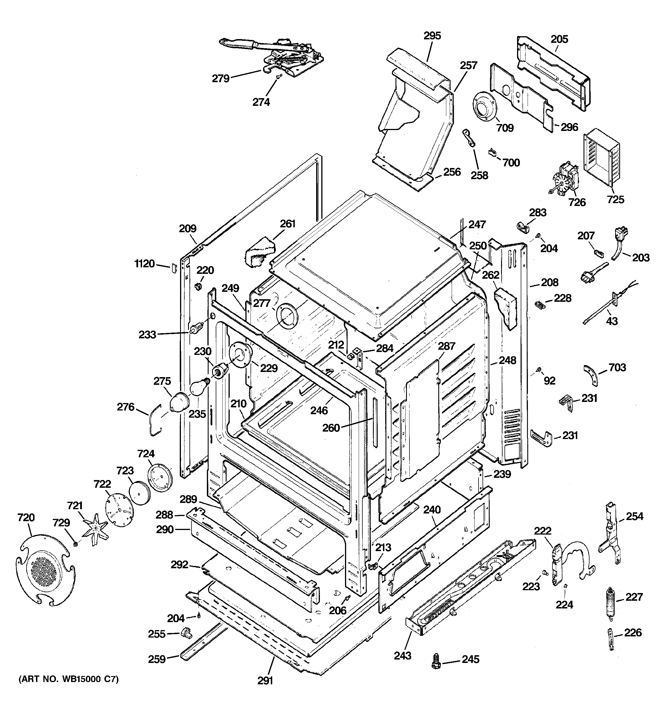 GE JGB810DET1WW body parts diagram