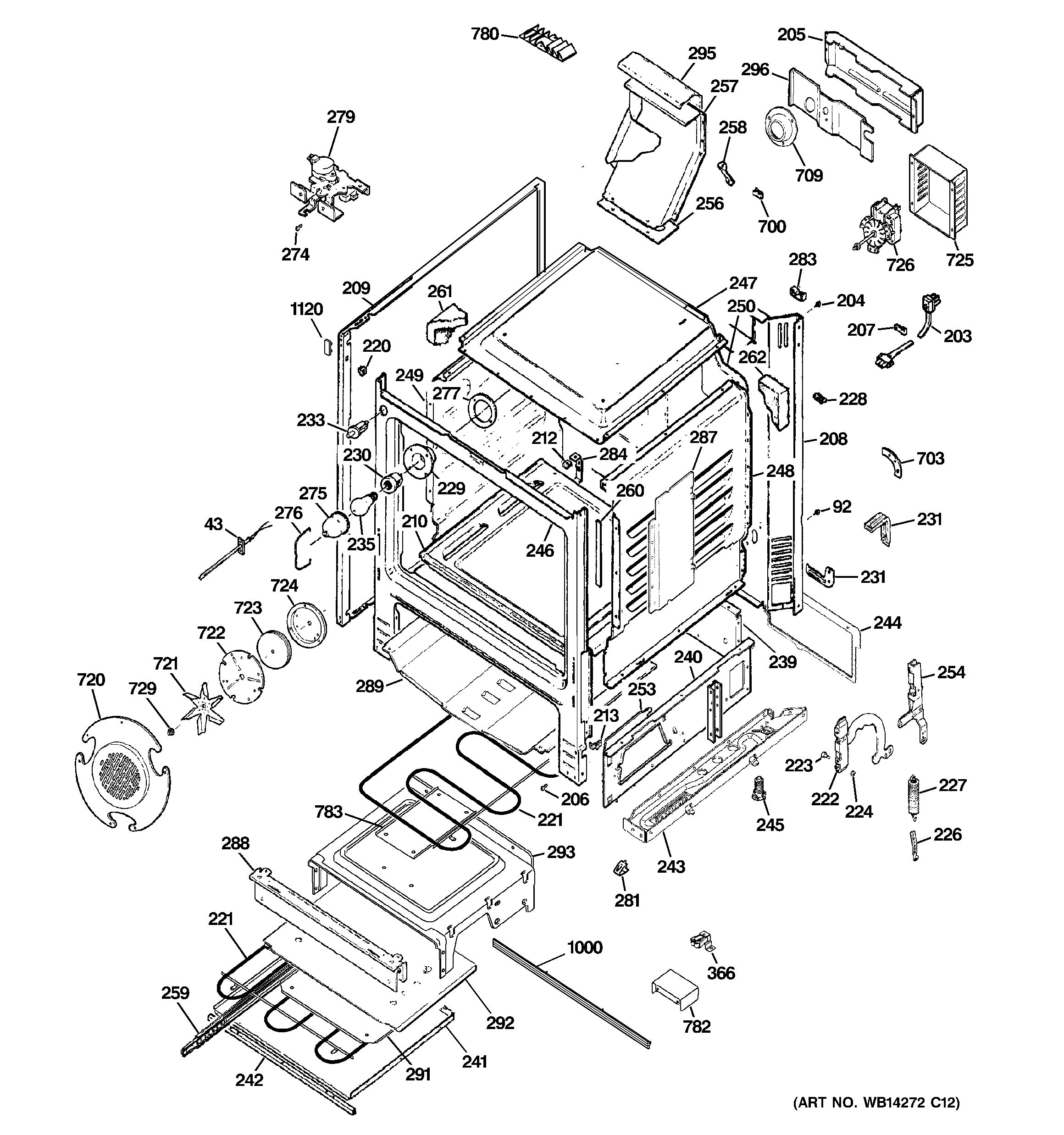 GE JGB840SET1SS body parts diagram