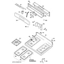 GE JGBS18SET1SS control panel & cooktop diagram