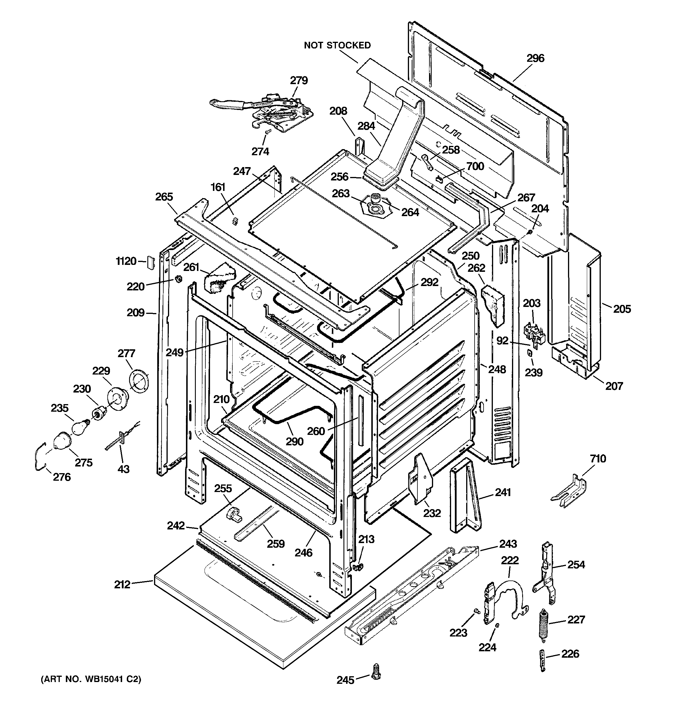 Hotpoint RB792SR2SA body parts diagram