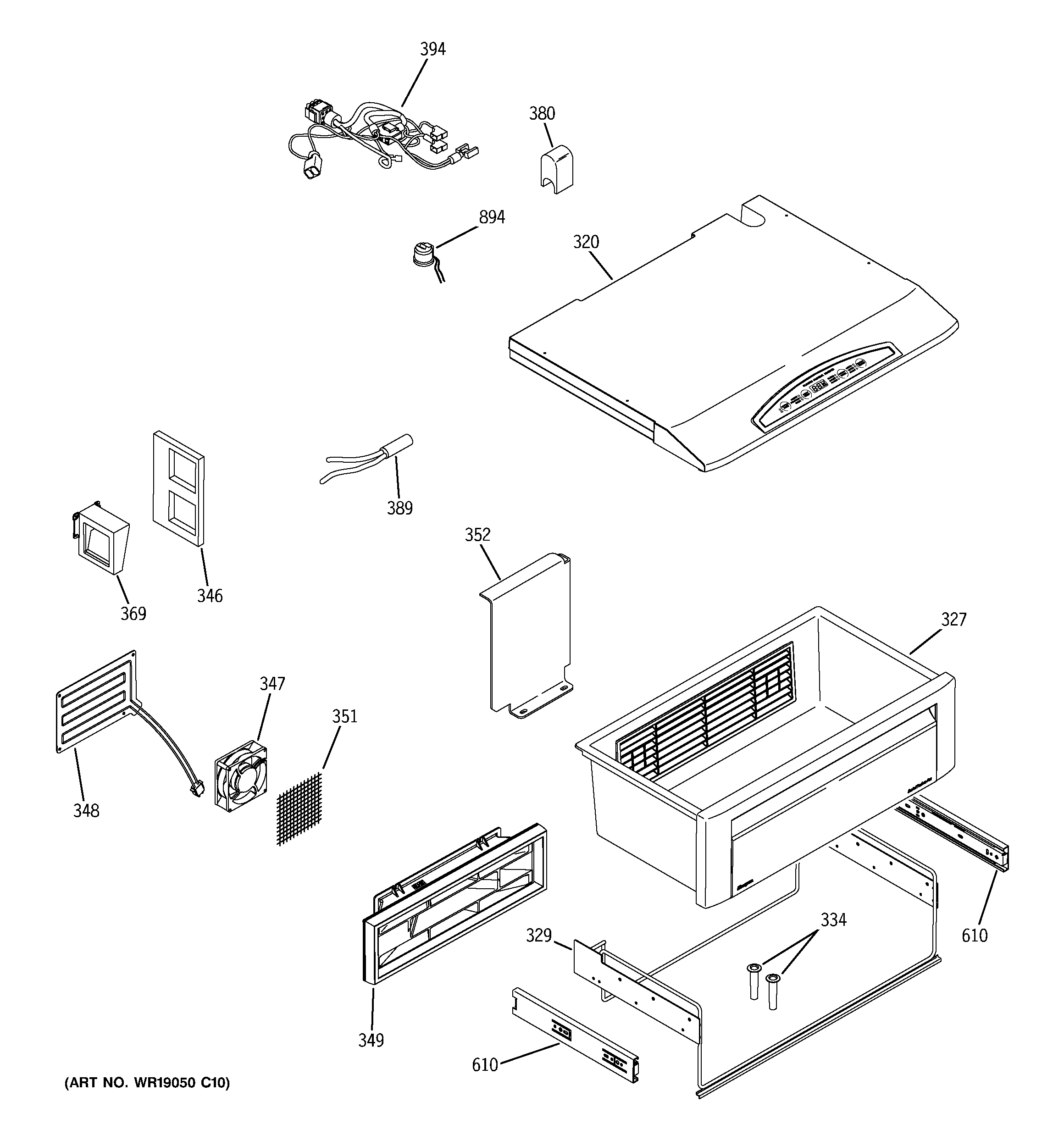 GE ZSEB420NYA quick chill diagram