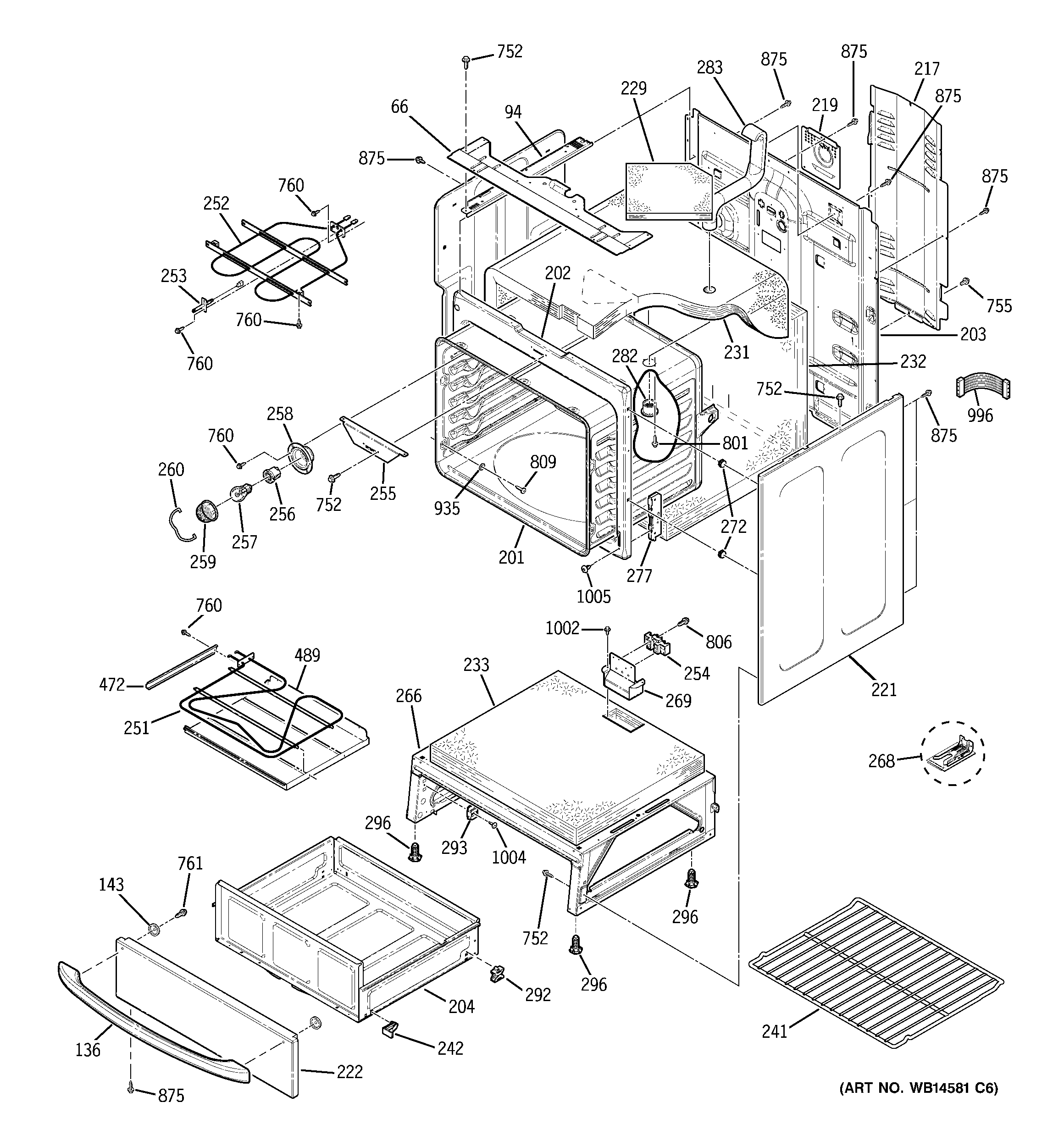 GE JB700SN2SS body parts diagram