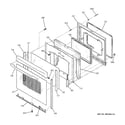 GE JBP49WK1WW door diagram