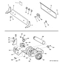 GE DX4500EG6WW backsplash, blower & motor assembly diagram