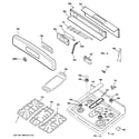 GE JGB810SET2SS control panel & cooktop diagram