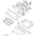GE JGB810SET2SS door & drawer parts diagram