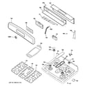 GE JGB840SET2SS control panel & cooktop diagram