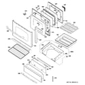 GE JGB840SET2SS door & drawer parts diagram