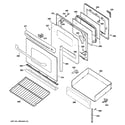 GE JGB600DET2WW door & drawer parts diagram