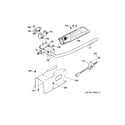 GE GLDS560GD0WW gas valve & burner assembly diagram