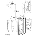 GE GFSF6KEXEWW fresh food doors diagram
