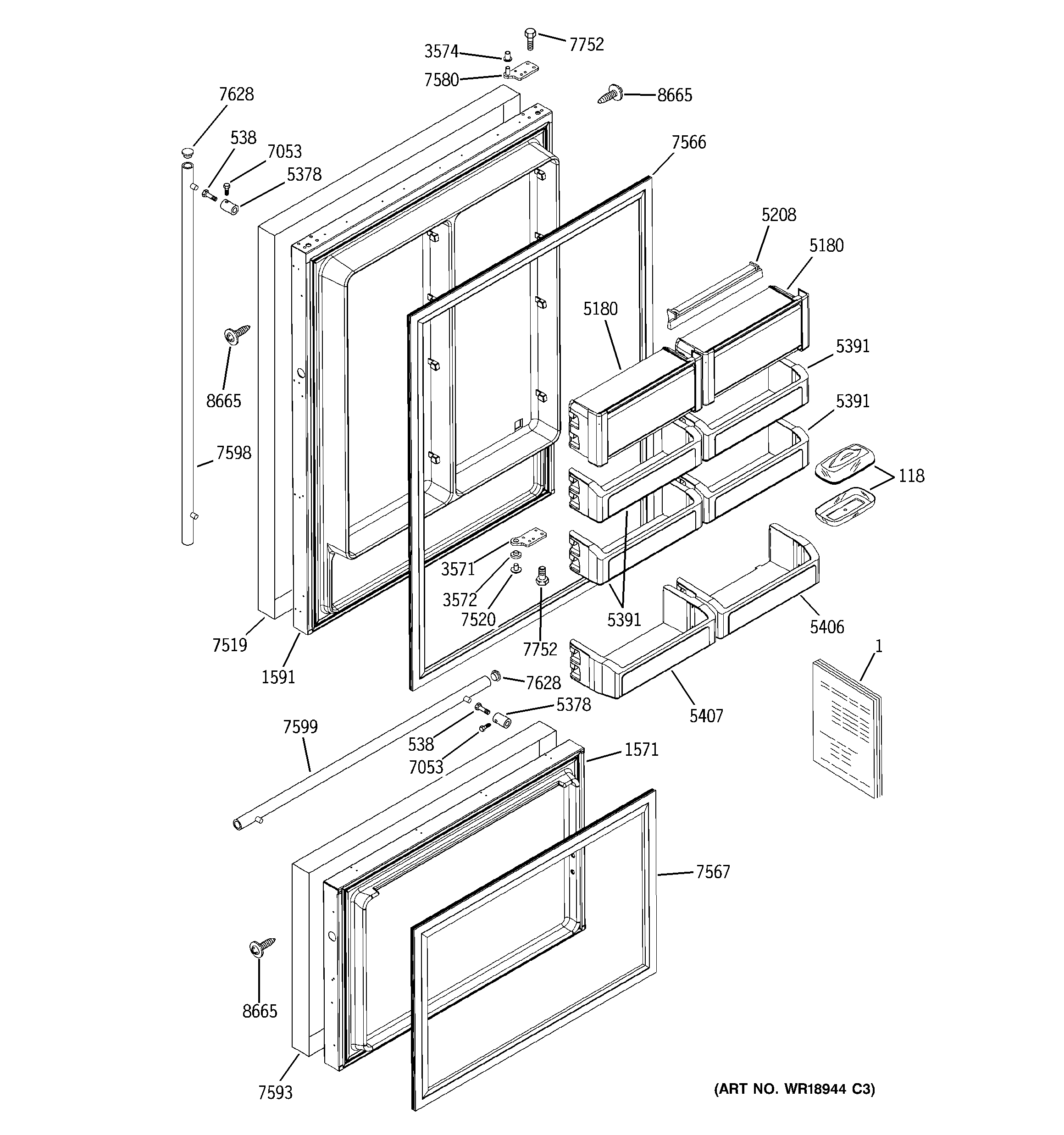 GE ZICS360NXALH doors diagram