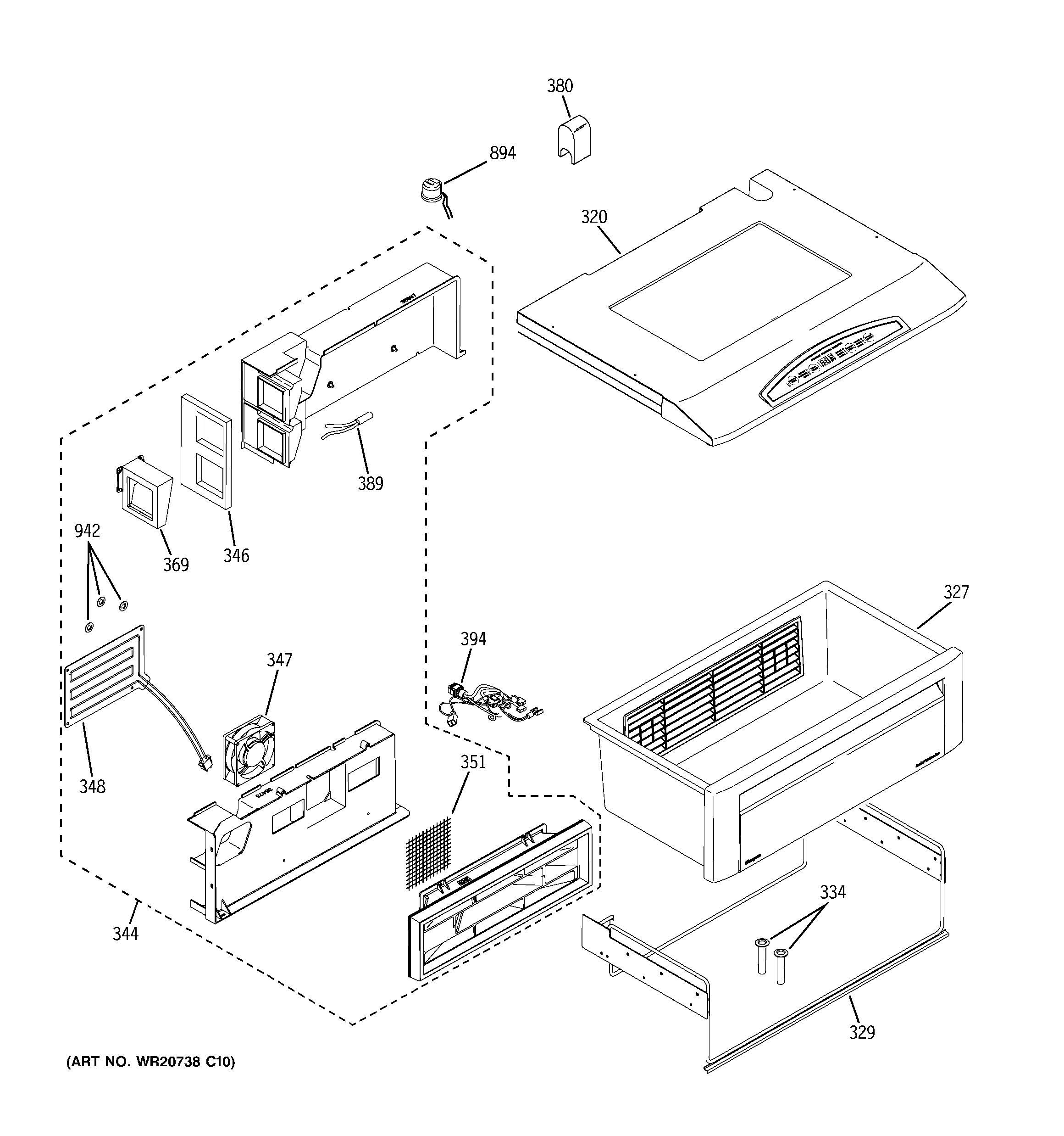 GE ZISW480DXB quick chill diagram