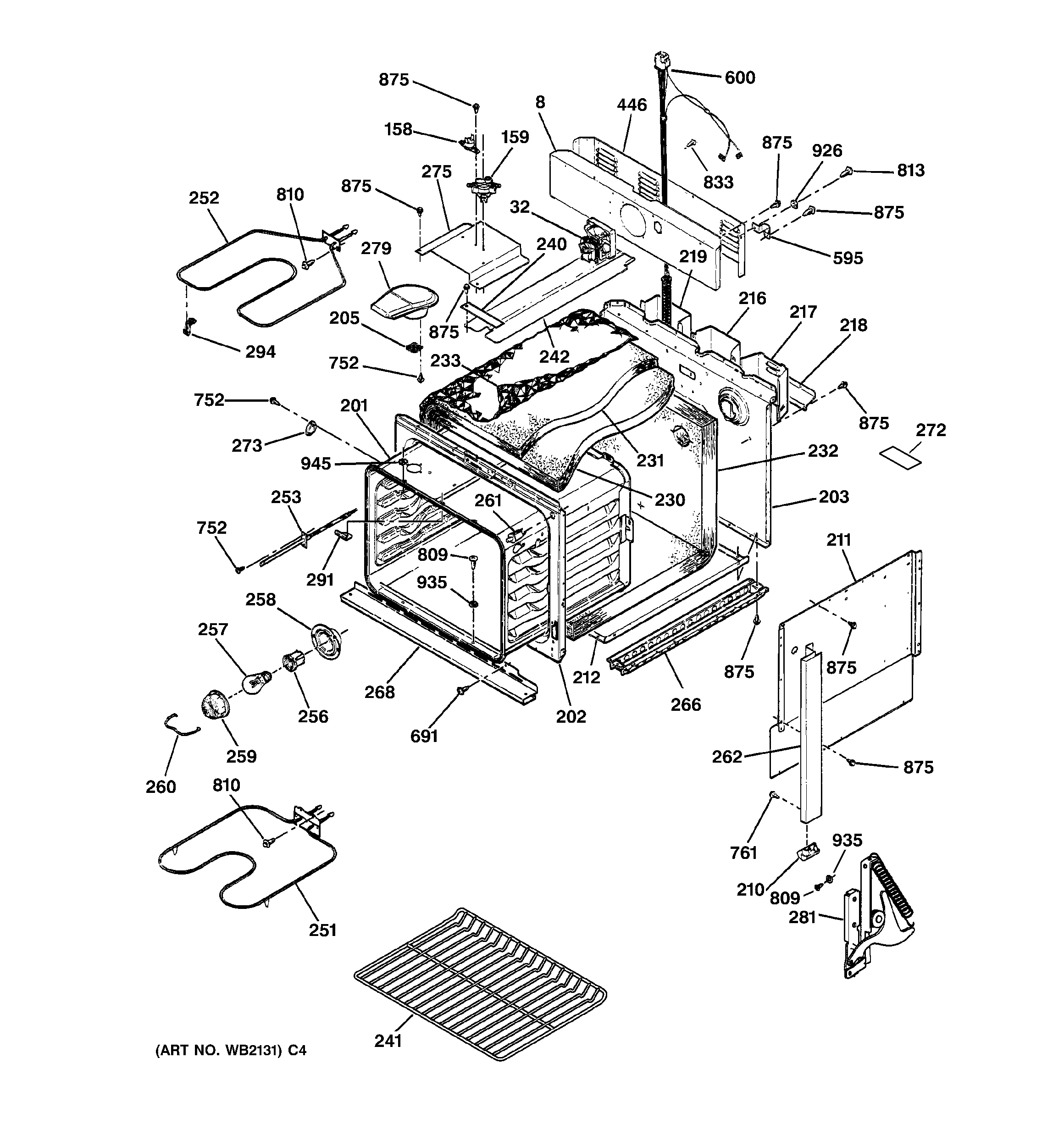 GE JMP31BL2BB body parts diagram