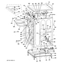 GE WCVH6800J5MS cabinet & top panel diagram