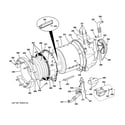 GE WCVH6800J5MS tub & motor diagram