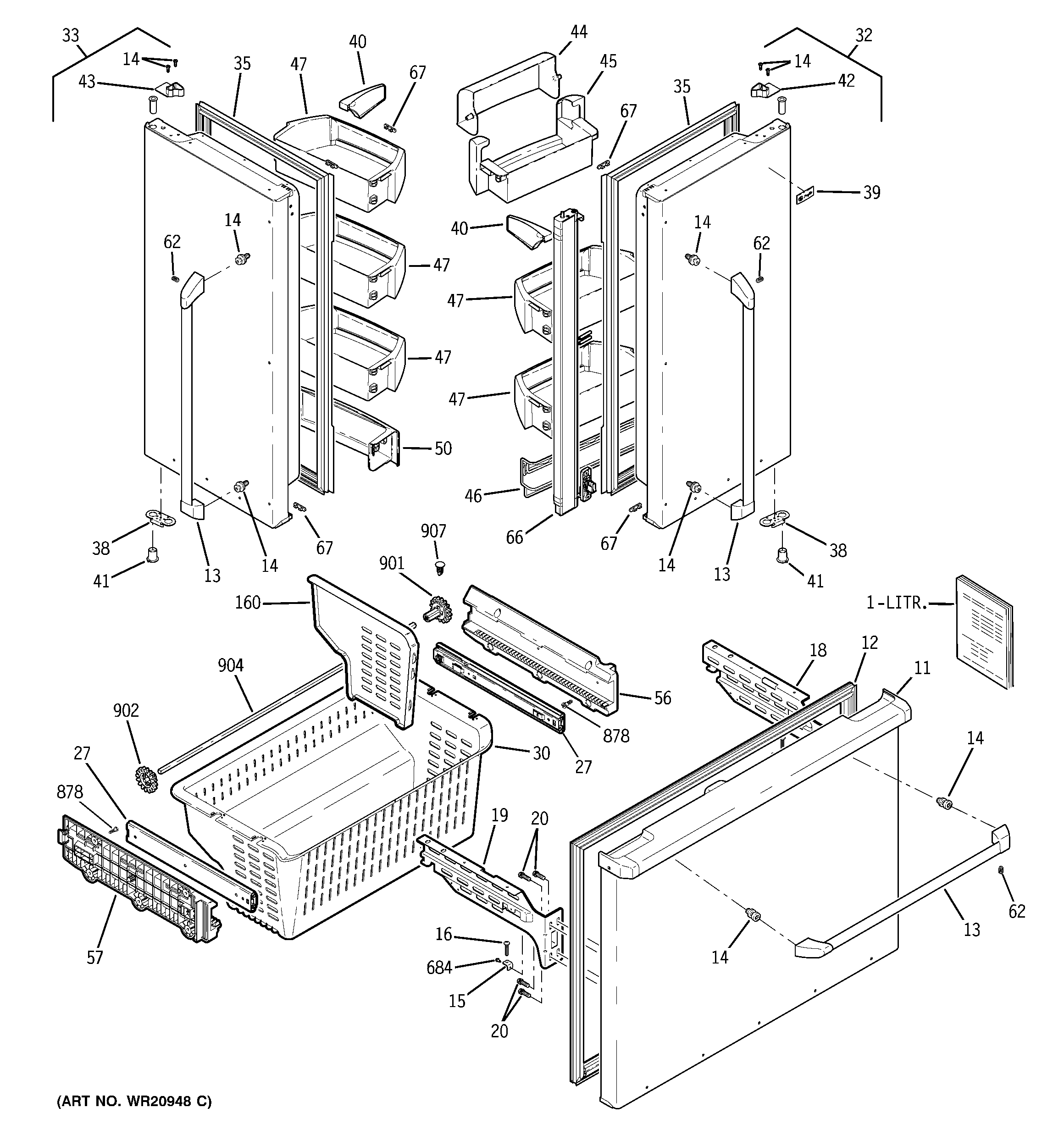 GE CFCP1NIZDSS doors diagram