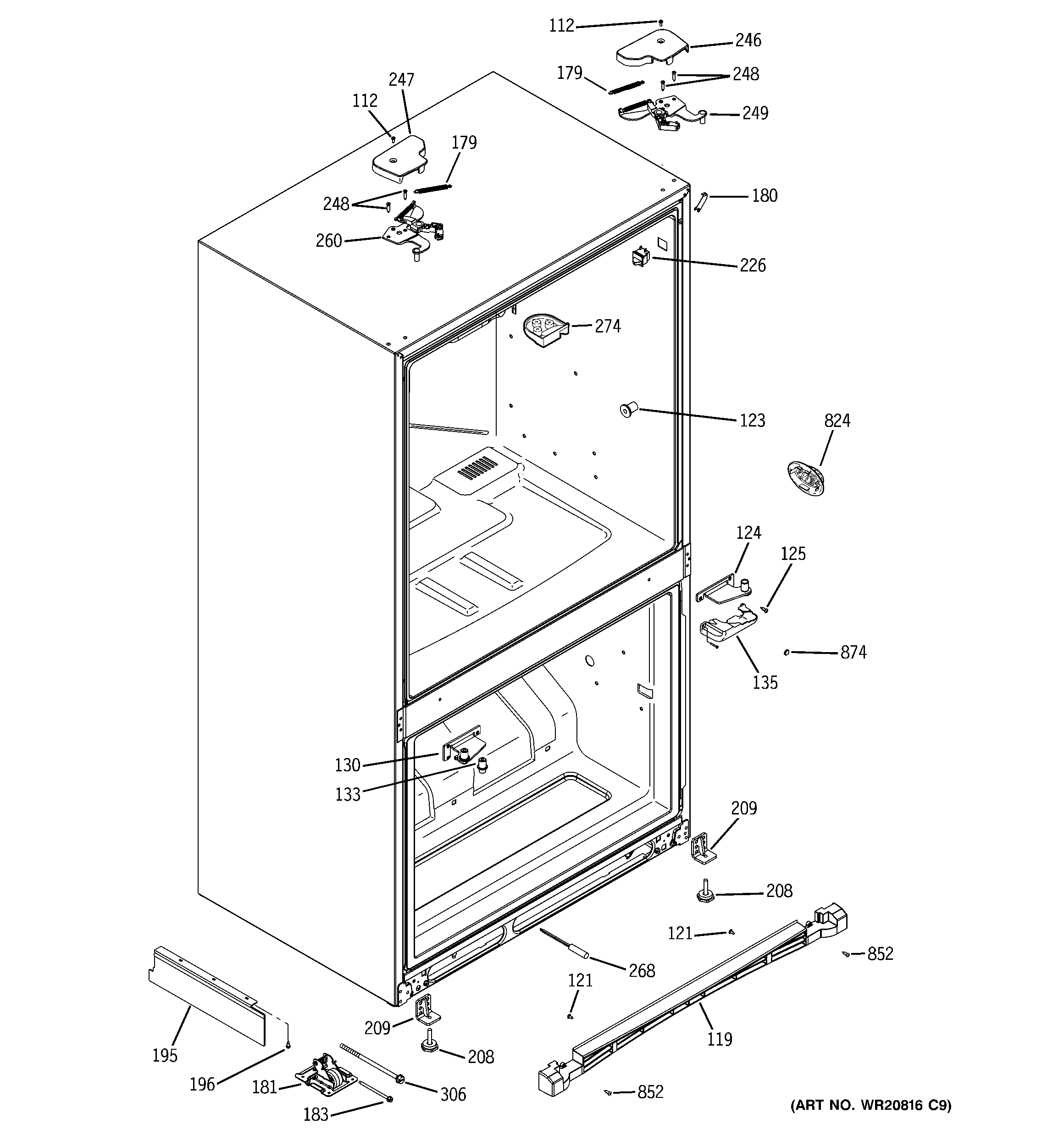 GE CFCP1NIZDSS case parts diagram