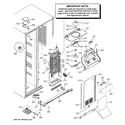 GE PCE23NHTLFBB freezer section diagram