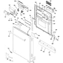 GE ZBD6910P30BB escutcheon & door assembly diagram
