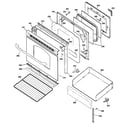 GE JGB285DET1WW door & drawer parts diagram