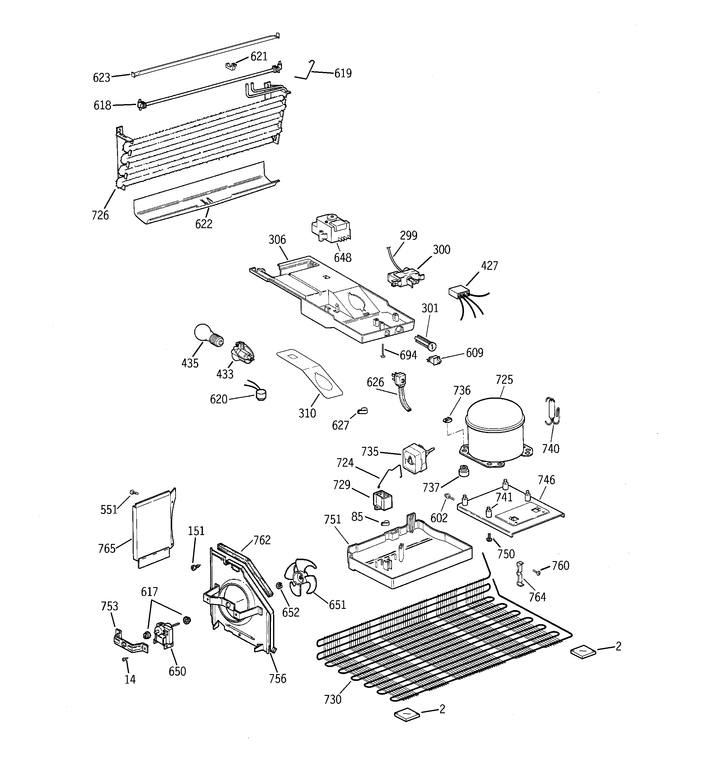 Hotpoint HTR17BBBHRCC unit parts diagram