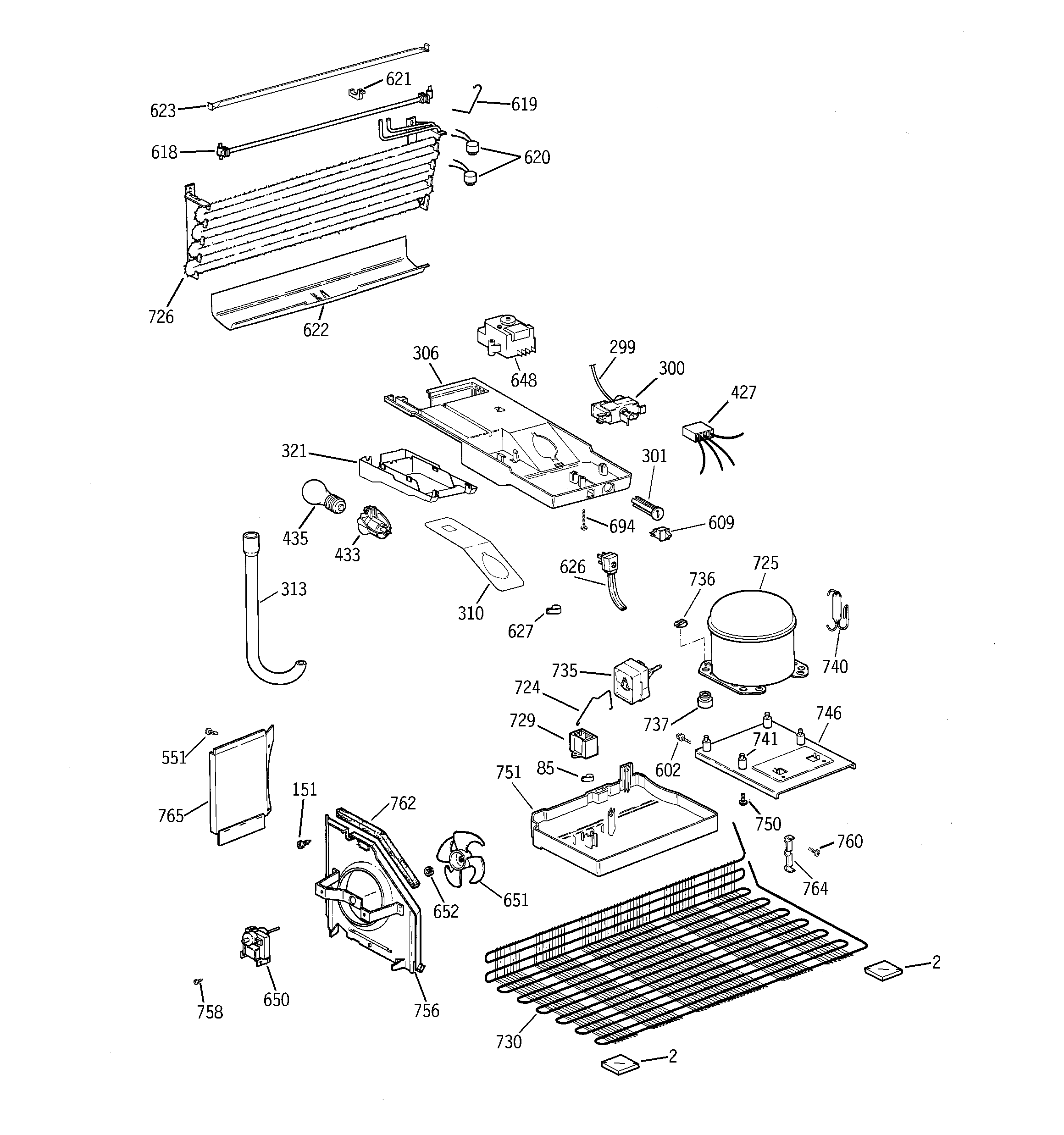 Hotpoint HTS18GBBHRWW unit parts diagram