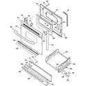 Hotpoint RGB530DET1WW door & drawer parts diagram