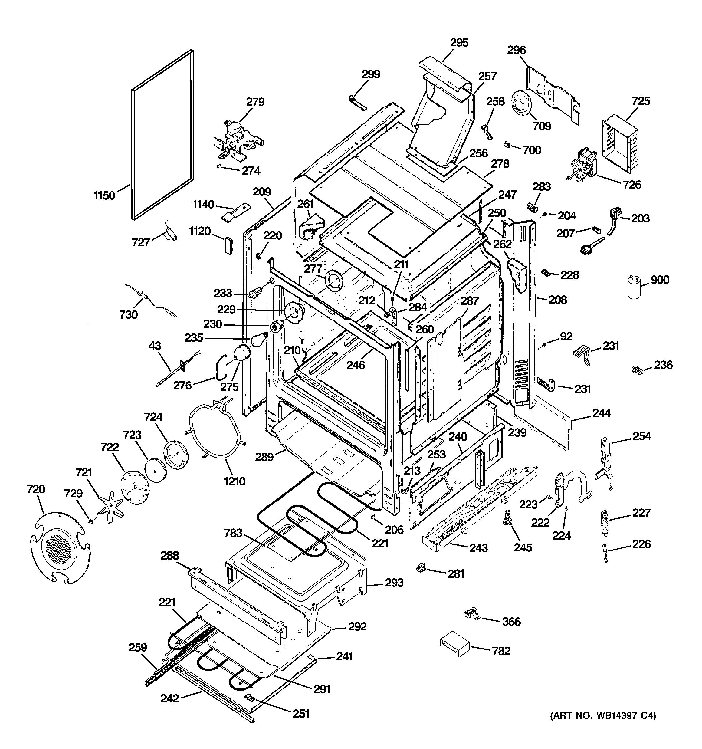 GE CGS980SEM7SS body parts diagram