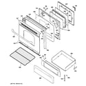 GE JGB281MER4BS door & drawer parts diagram