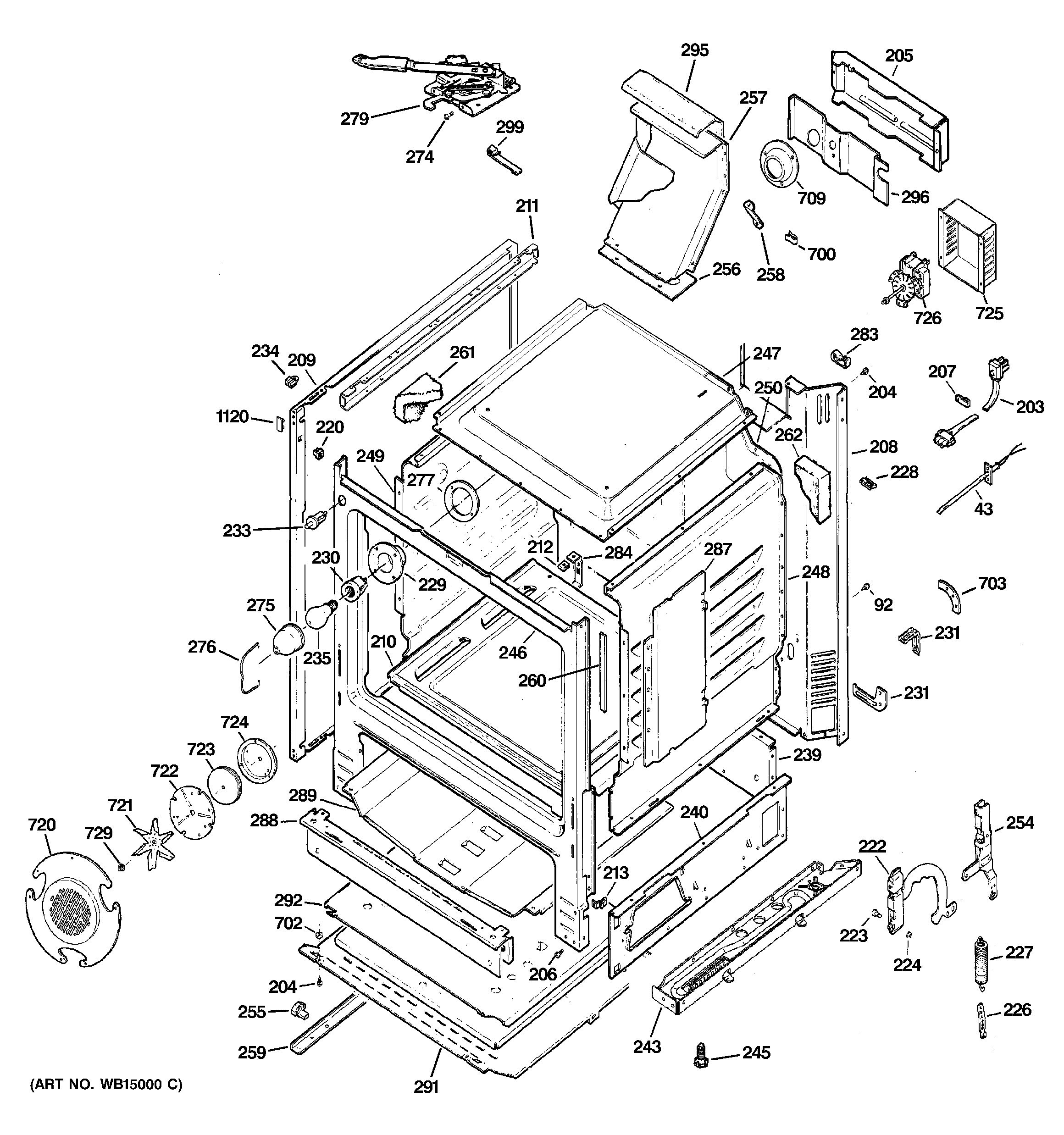 GE JGB295DER2WW body parts diagram