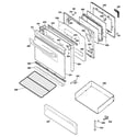 GE JGBP27DEM6WW door & drawer parts diagram