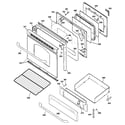 GE JGBP28MEMABS door & drawer parts diagram