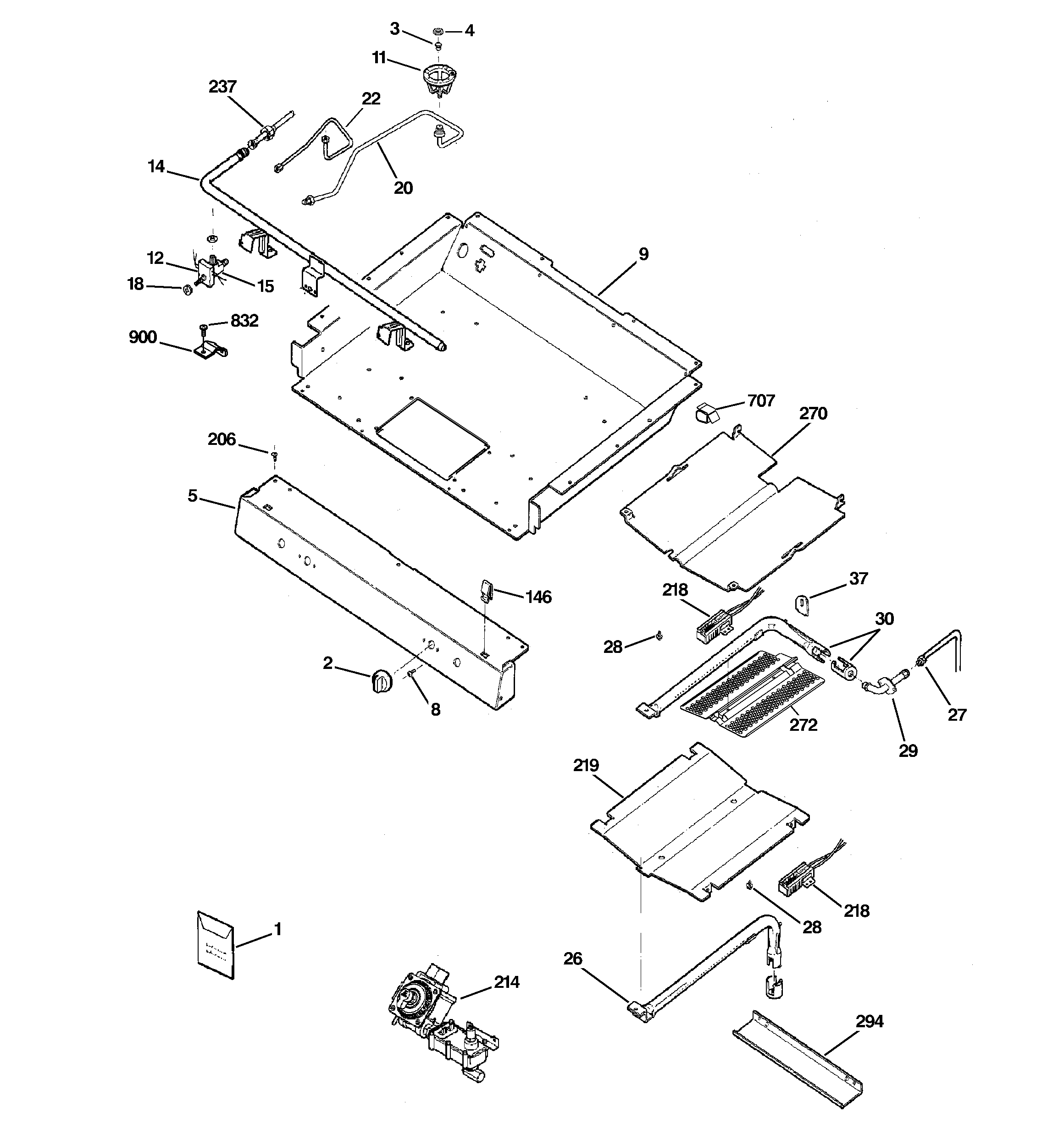 GE JGBP28WEKCWW gas & burner parts diagram