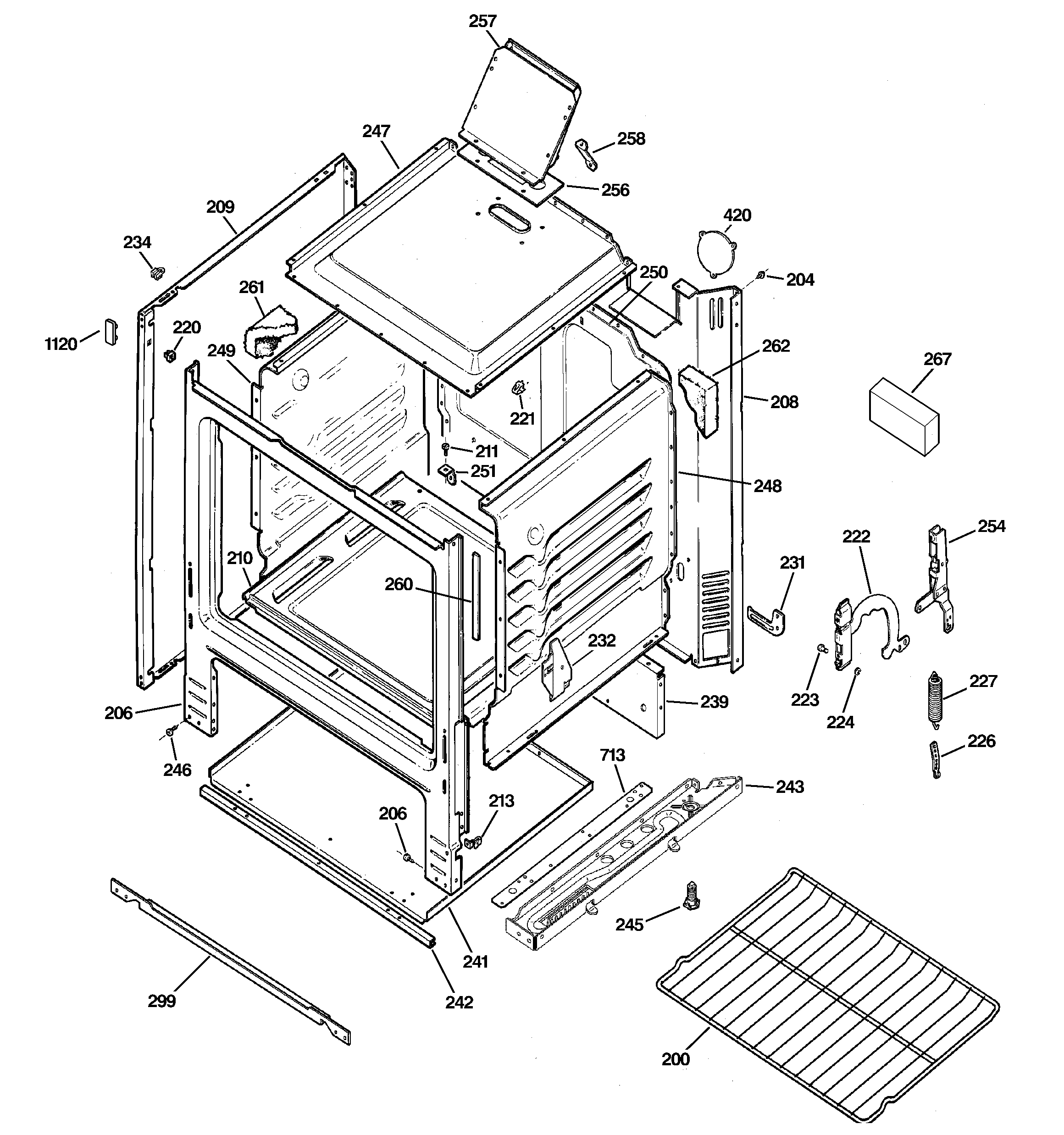 GE AGBS300PJ6WW body parts diagram