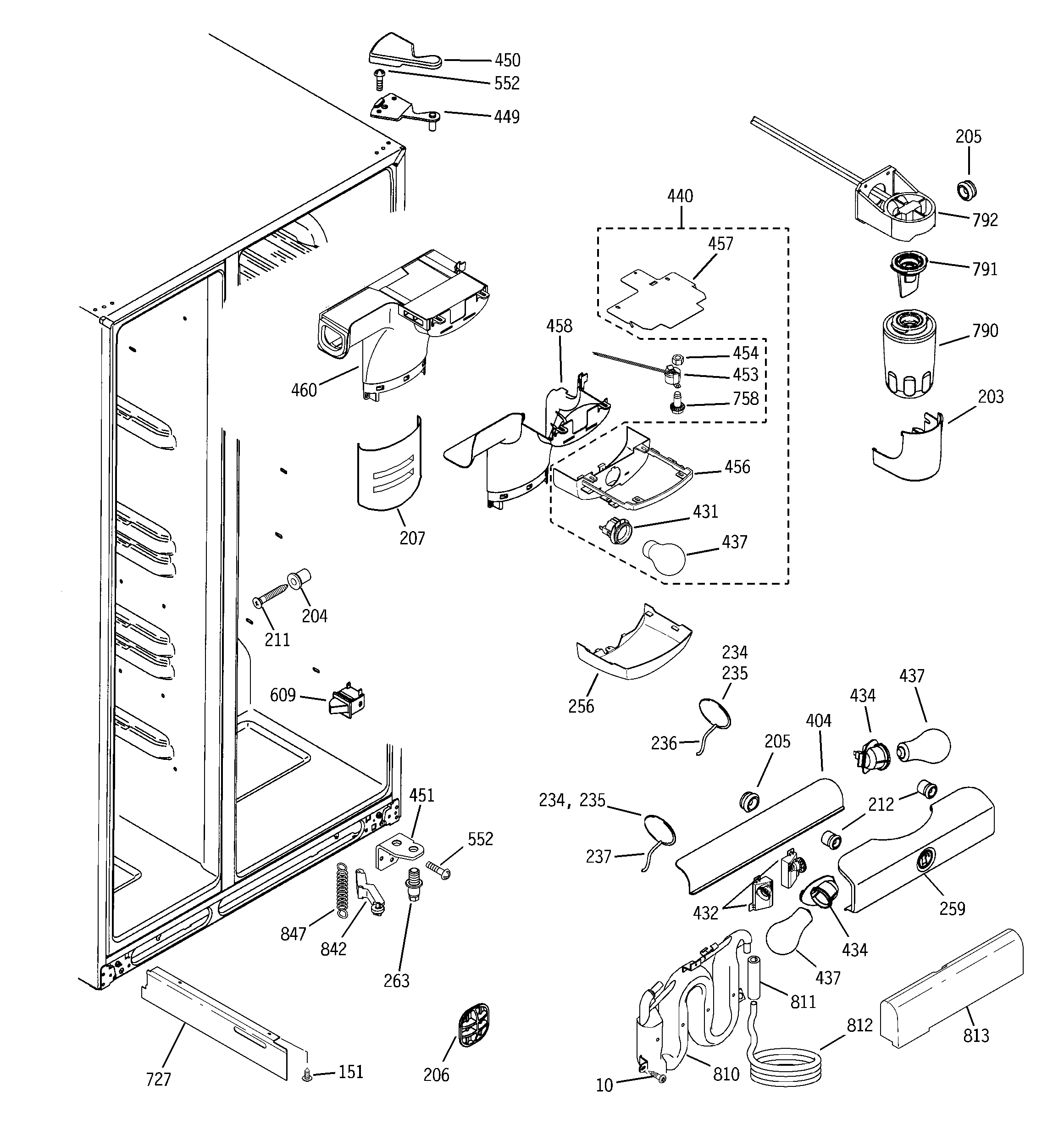 GE GSHS5KGXDCSS fresh food section diagram