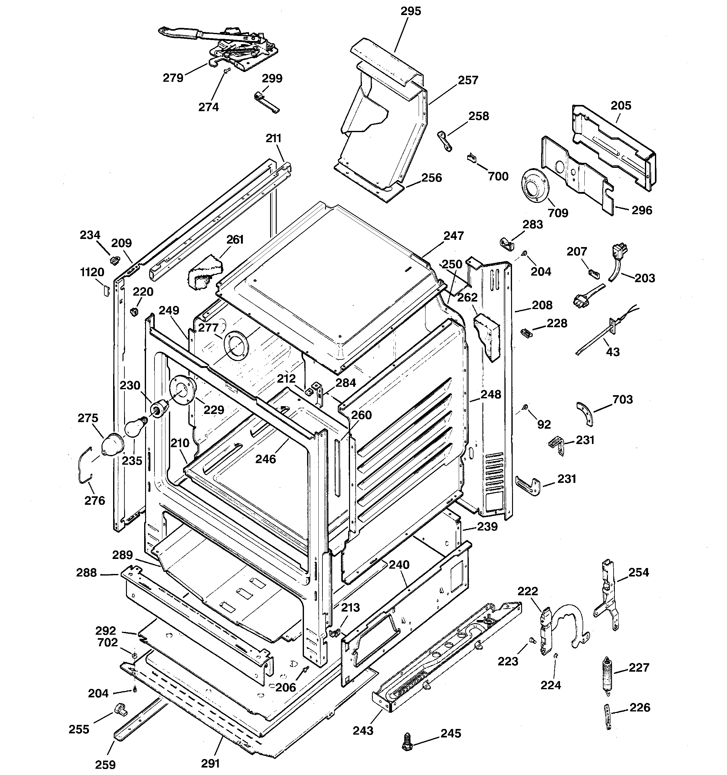 GE JGB281DER4CC body parts diagram