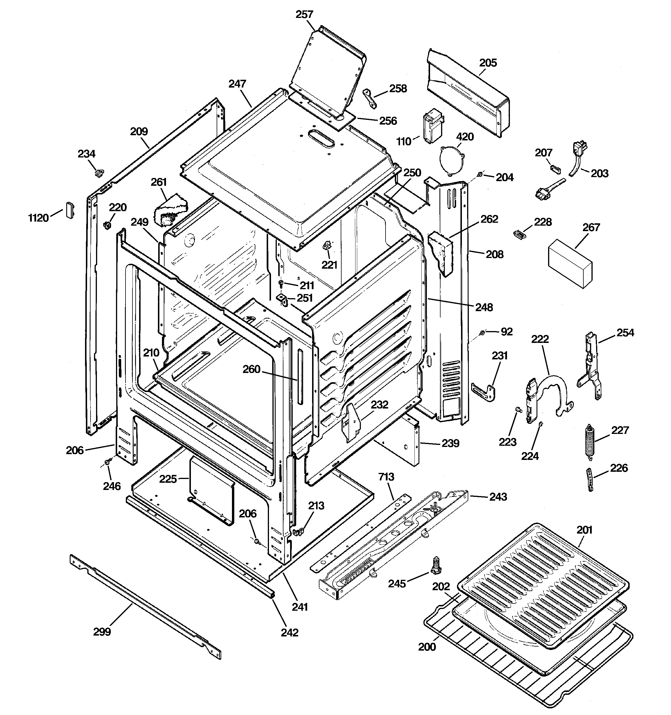Hotpoint RGB524PET1CT body parts diagram