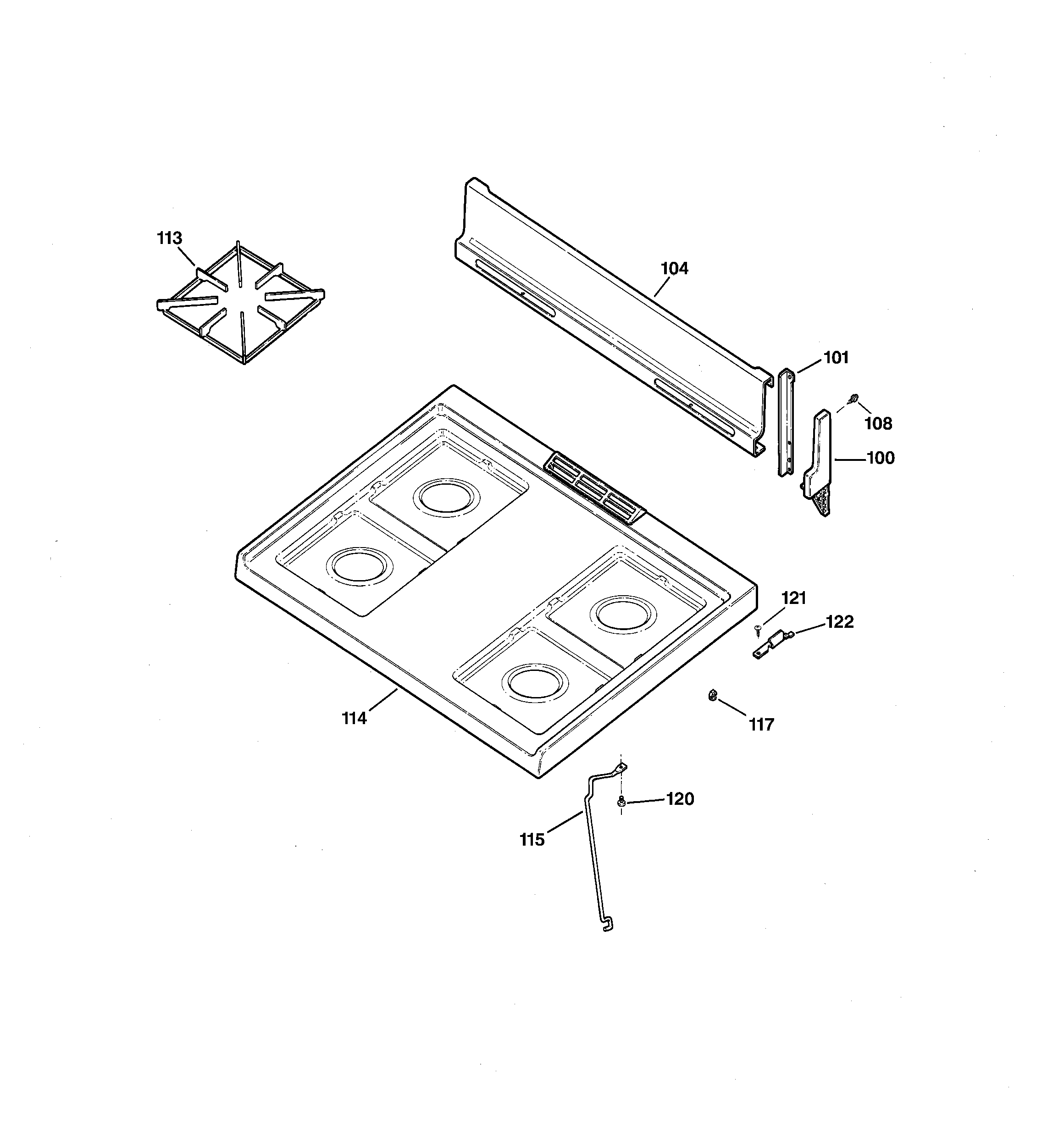 Kenmore 36270250606 control panel & cooktop diagram