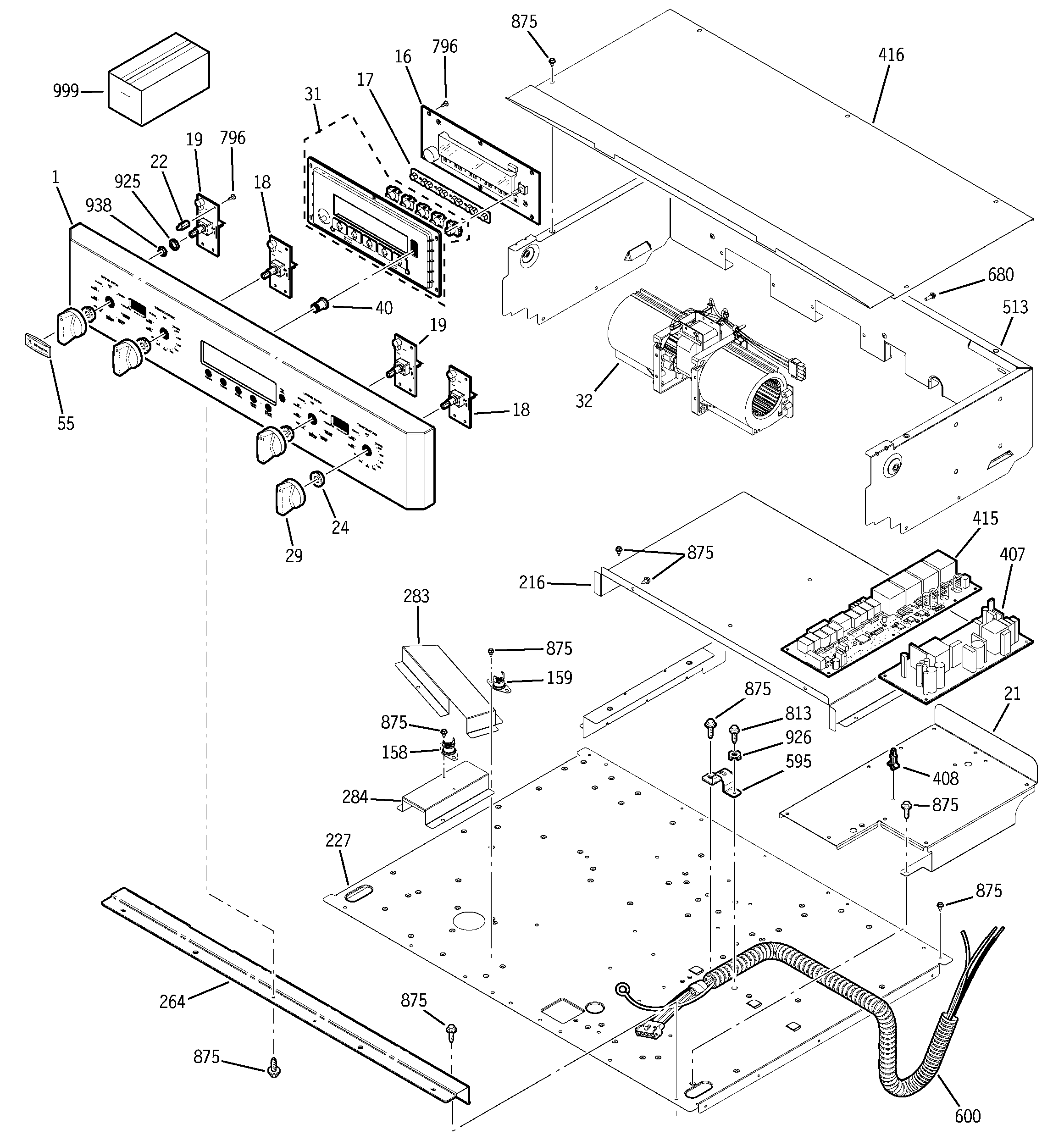 GE ZET2SM1SS control panel diagram