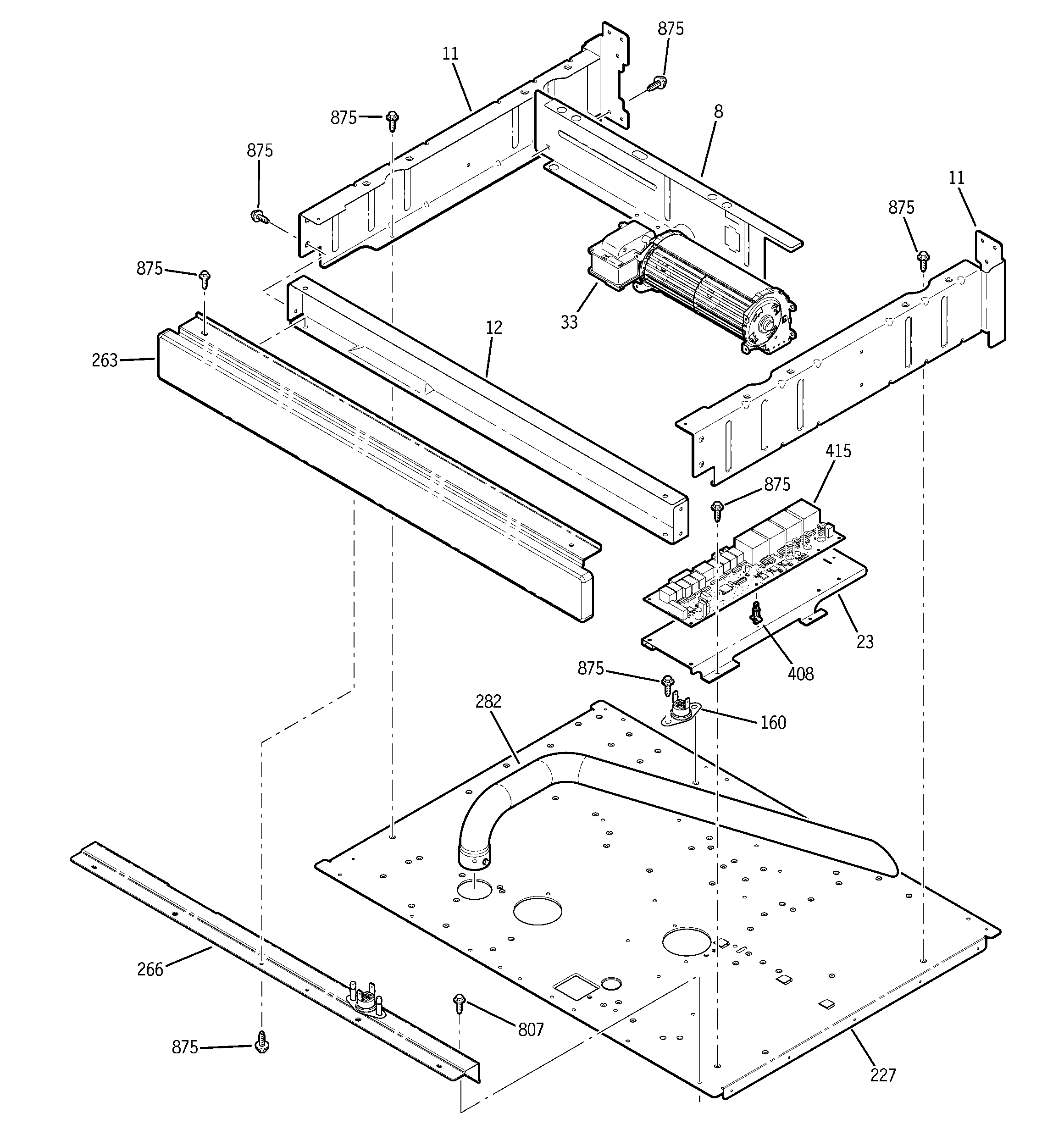 GE ZET2SM1SS center spacer diagram