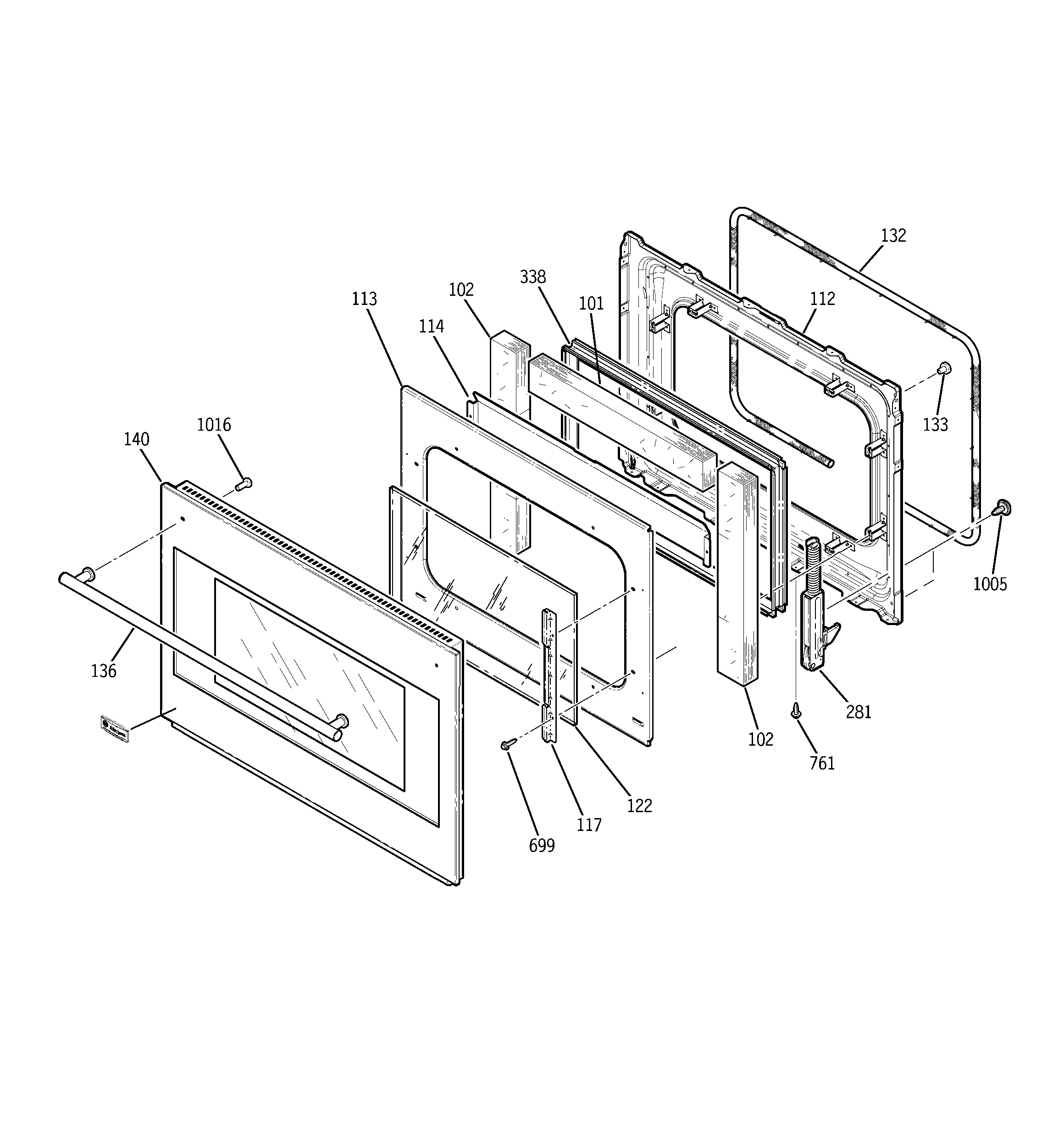 GE ZET2SM1SS door diagram