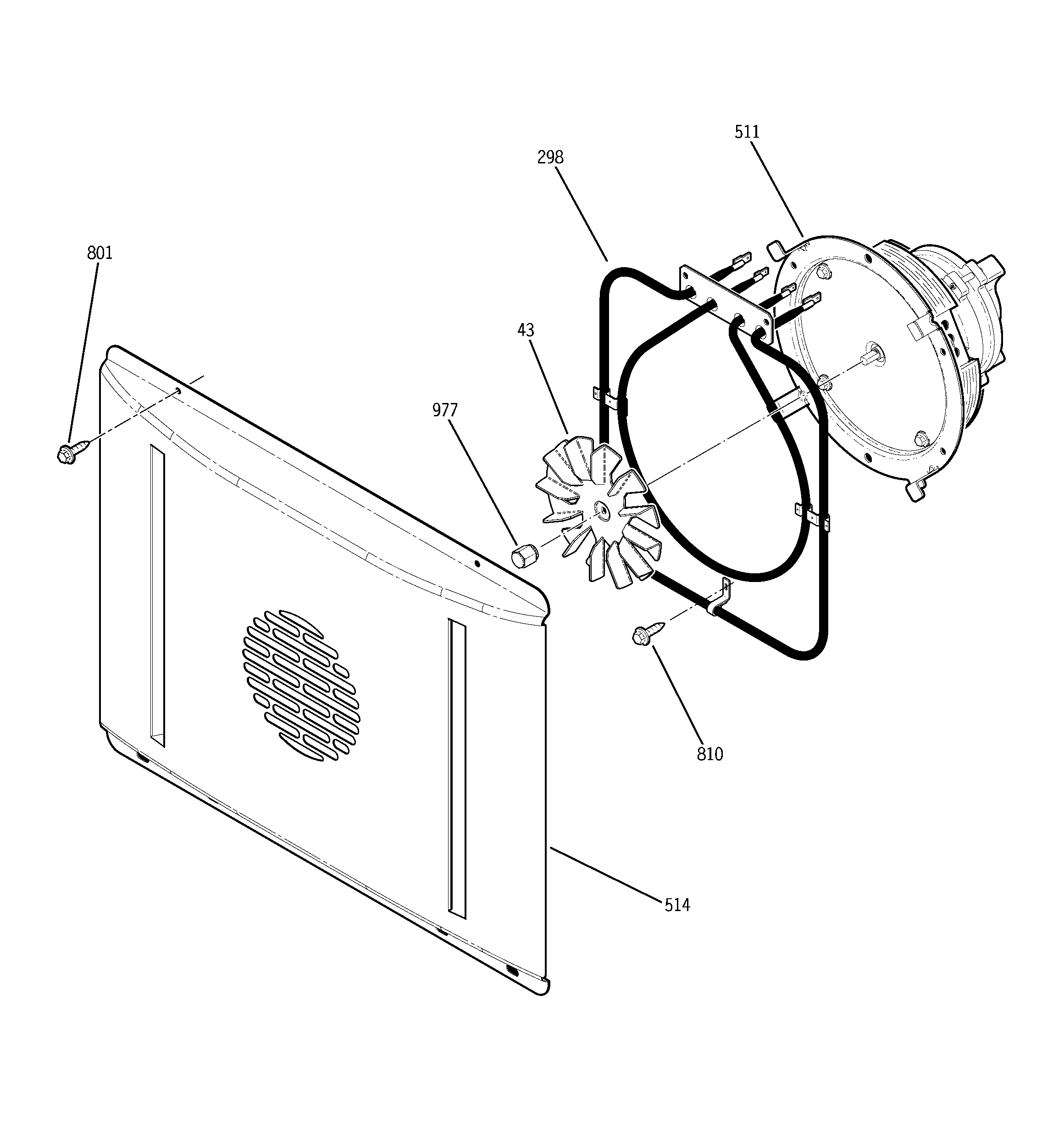 GE ZET2SM2SS convection fan diagram