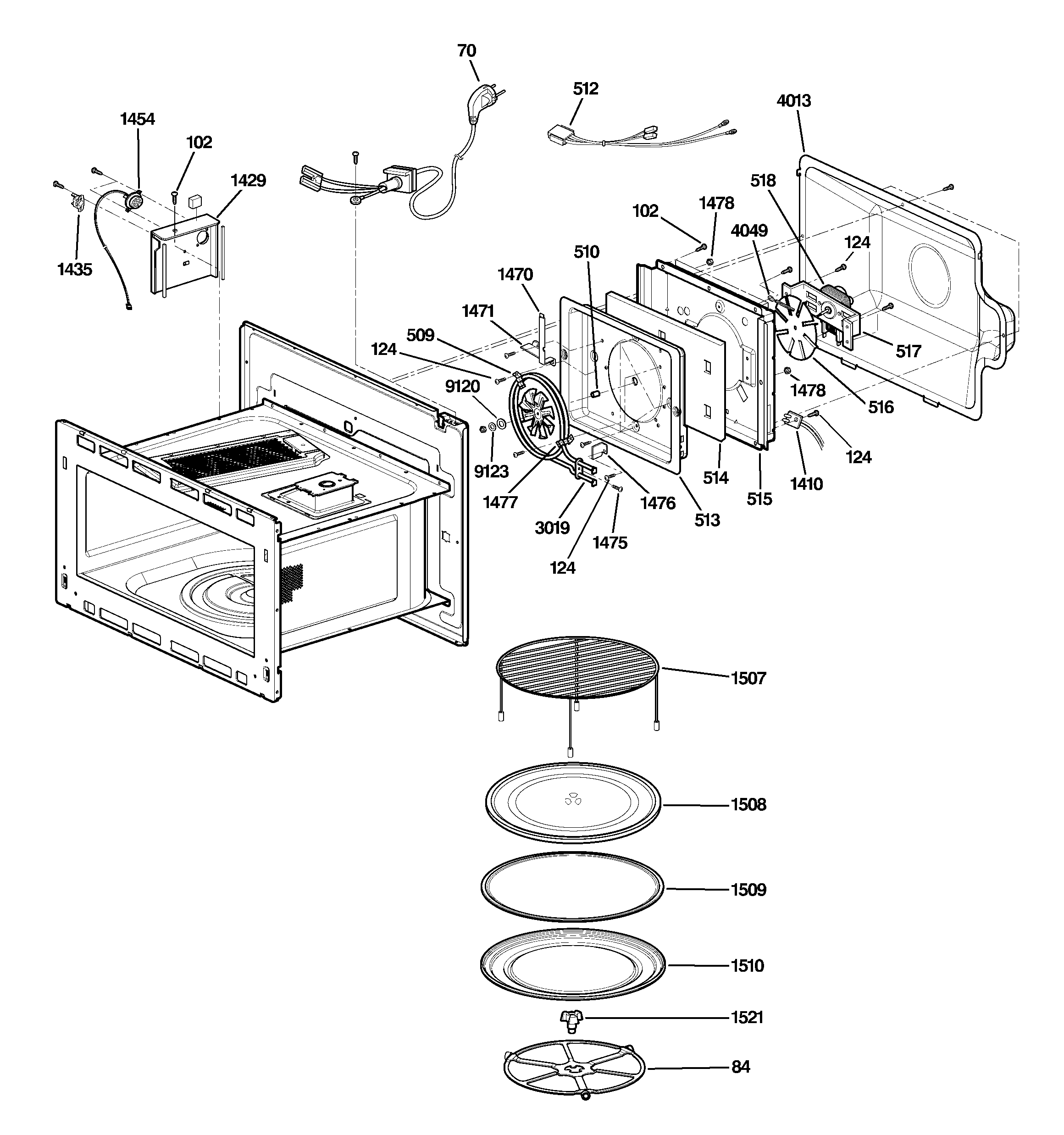 GE ZSC1000KBB02 interior parts (1) diagram