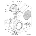 GE PFDS455GL0MV drum diagram