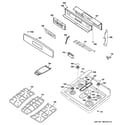 GE PGB910SET1SS control panel & cooktop diagram