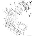 GE PGB910SET1SS door & drawer parts diagram